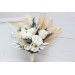 Boho Pampas Grass Bridal Bouquet | Ivory & Cream Faux Wedding Flowers