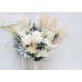 Boho Pampas Grass Bridal Bouquet | Ivory & Cream Faux Wedding Flowers