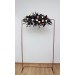  Flower arch arrangement in dark teal burgundy black cream colors.  Arbor flowers. Floral archway. Faux flowers for wedding arch. 5136