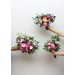 Jewel-Tone Bridal Bouquet in Emerald Green, Orange, Pink & Magenta | Faux Boho Wedding Flowers