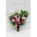Jewel-Tone Bridal Bouquet in Emerald Green, Orange, Pink & Magenta | Faux Boho Wedding Flowers