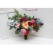 Jewel-Tone Bridal Bouquet in Emerald Green, Orange, Pink & Magenta | Faux Boho Wedding Flowers
