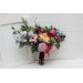Jewel-Tone Bridal Bouquet in Emerald Green, Orange, Pink & Magenta | Faux Boho Wedding Flowers