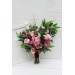 Jewel-Tone Bridal Bouquet in Emerald Green, Orange, Pink & Magenta | Faux Boho Wedding Flowers
