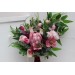 Jewel-Tone Bridal Bouquet in Emerald Green, Orange, Pink & Magenta | Faux Boho Wedding Flowers
