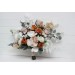 Orchid Boho Bridal Bouquet with Beige, White & Rust Flowers | Faux Fall Wedding Bouquets