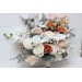 Orchid Boho Bridal Bouquet with Beige, White & Rust Flowers | Faux Fall Wedding Bouquets