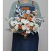 Orchid Boho Bridal Bouquet with Beige, White & Rust Flowers | Faux Fall Wedding Bouquets