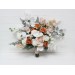 Orchid Boho Bridal Bouquet with Beige, White & Rust Flowers | Faux Fall Wedding Bouquets