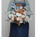 Orchid Boho Bridal Bouquet with Beige, White & Rust Flowers | Faux Fall Wedding Bouquets