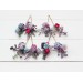  Set of  8 bobby pins in lavender magenta color scheme. Hair accessories. Flower accessories for wedding.  5137