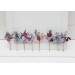  Set of  8 bobby pins in lavender magenta color scheme. Hair accessories. Flower accessories for wedding.  5137