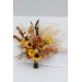 Sunflower & Pampas Grass Boho Bridal Bouquet | Orange, Rust & Beige Faux Wedding Flowers
