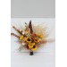 Sunflower & Pampas Grass Boho Bridal Bouquet | Orange, Rust & Beige Faux Wedding Flowers