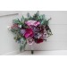 Wedding bouquets in jewel-tone colors. Bridal bouquet. Cascading bouquet. Faux bouquet. Bridesmaid bouquet. 5137