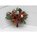 Wedding bouquets in terracotta cinnamon rust ivory colors. Bridal bouquet. Faux bouquet. Bridesmaid bouquet. 5139