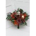 Wedding bouquets in terracotta cinnamon rust ivory colors. Bridal bouquet. Faux bouquet. Bridesmaid bouquet. 5139