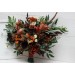 Wedding bouquets in terracotta cinnamon rust ivory colors. Bridal bouquet. Faux bouquet. Bridesmaid bouquet. 5139