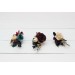  Wedding boutonnieres and wrist corsage  in dark teal burgundy black cream color scheme. Flower accessories. 5136