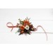 Wedding Boutonnieres & Wrist Corsage in Terracotta, Cinnamon, Rust & Ivory | Faux Flower Accessories