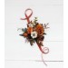 Wedding Boutonnieres & Wrist Corsage in Terracotta, Cinnamon, Rust & Ivory | Faux Flower Accessories