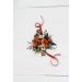 Wedding Boutonnieres & Wrist Corsage in Terracotta, Cinnamon, Rust & Ivory | Faux Flower Accessories