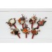Wedding Boutonnieres & Wrist Corsage in Terracotta, Cinnamon, Rust & Ivory | Faux Flower Accessories