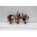 Wedding Boutonnieres & Wrist Corsage in Terracotta, Cinnamon, Rust & Ivory | Faux Flower Accessories