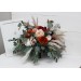 Boho protea bouquet. Rust vine beige white wedding. Bridal bouquet. Faux bouquet. Fall wedding. Silk flowers. Boho flowers. 5149