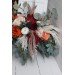Boho Protea Bridal Bouquet | Rust, Vine, Beige & White Faux Wedding Flowers