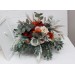 Boho Protea Bridal Bouquet | Rust, Vine, Beige & White Faux Wedding Flowers