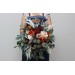 Boho Protea Bridal Bouquet | Rust, Vine, Beige & White Faux Wedding Flowers