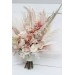 Pampas grass bouquet. Beige ivory blush pink flowers. Bridal bouquet. Faux bouquet .Fall wedding. Silk flowers. Boho wedding. Boho bouquet. Bridesmaid bouquet. 5143