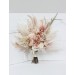 Pampas grass bouquet. Beige ivory blush pink flowers. Bridal bouquet. Faux bouquet .Fall wedding. Silk flowers. Boho wedding. Boho bouquet. Bridesmaid bouquet. 5143