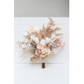 Pampas grass bouquet. White protea blush pink bouquet. Bridesmaid bouquet. 5156