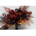 Wedding bouquets in black red rust brown colors. Bridal bouquet.Faux bouquet. Bridesmaid bouquet.5150