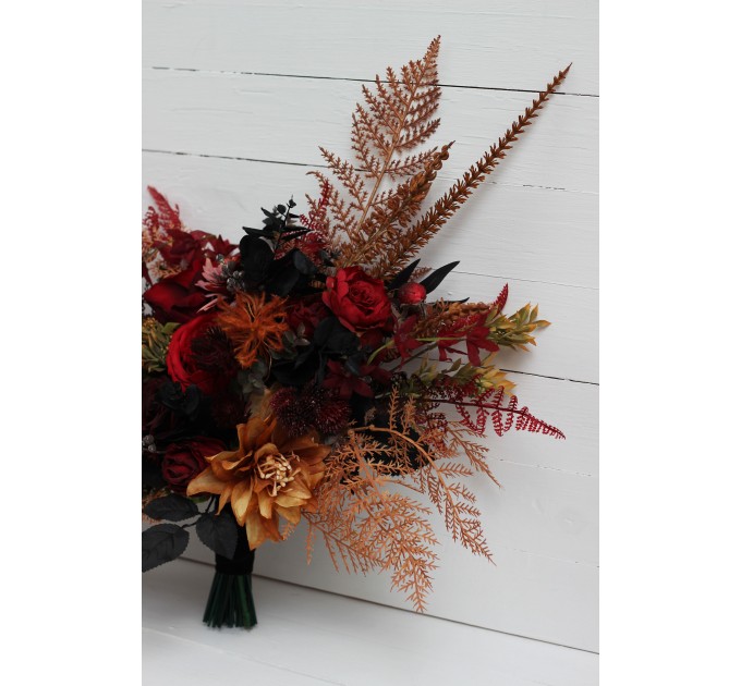 Black, Red, Rust, and Brown Wedding Bouquets – Moody & Halloween Bridal Designs