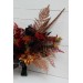 Wedding bouquets in black red rust brown colors. Bridal bouquet.Faux bouquet. Bridesmaid bouquet.5150