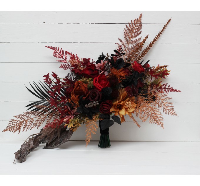 Black, Red, Rust, and Brown Wedding Bouquets – Moody & Halloween Bridal Designs