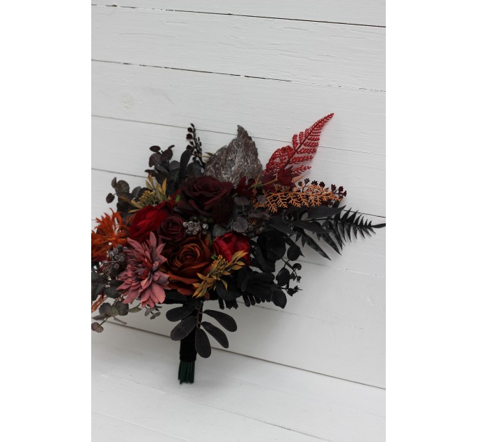 Black, Red, Rust, and Brown Wedding Bouquets – Moody & Halloween Bridal Designs