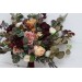 Wedding bouquets in burgundy ivory dusty rose cinnamon colors. Bridal bouquet. Faux bouquet. Bridesmaid bouquet. 5144
