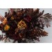 Wedding bouquets in burgundy rust mustard brown colors. Bridal bouquet. Cascading bouquet. Faux bouquet. Bridesmaid bouquet. 5155