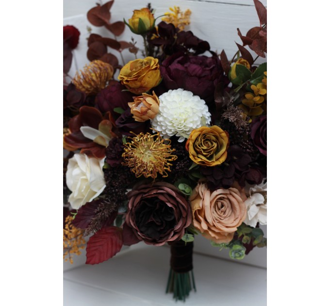 Wedding bouquets in  colors. Bridal bouquet.  Faux bouquet. Bridesmaid bouquet. 5154