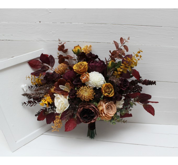 Wedding bouquets in  colors. Bridal bouquet.  Faux bouquet. Bridesmaid bouquet. 5154