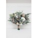 Wedding Bouquets in White & Blush Pink | Greenery Faux Bridal & Bridesmaid Bouquets