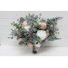 Wedding Bouquets in White & Blush Pink | Greenery Faux Bridal & Bridesmaid Bouquets