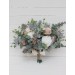 Wedding Bouquets in White & Blush Pink | Greenery Faux Bridal & Bridesmaid Bouquets