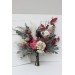 Wedding bouquets in white gray chianti colors. Bridal bouquet. Faux bouquet. Bridesmaid bouquet. 5151