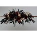  Flower arch arrangement in burgundy black gold beige colors.  Arbor flowers. Floral archway. Faux flowers for Halloween wedding arch. 0018