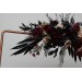 Flower arch arrangement in burgundy black gold beige colors.  Arbor flowers. Floral archway. Faux flowers for Halloween wedding arch. 0018